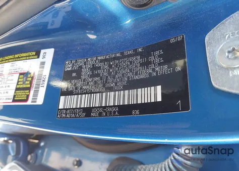 2007 Toyota Tundra Sr5 4.7L V8 from USA, damaged, VIN 5TFBT54157X006359